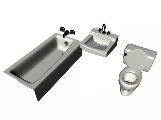 bathroom objects 3D model 3D model_0