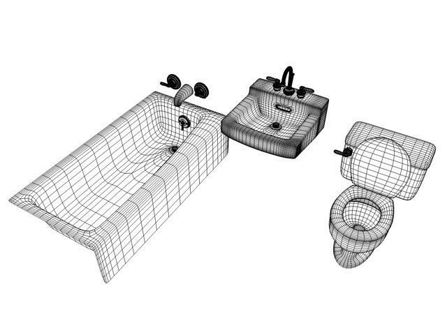bathroom objects 3D model 3D model_1