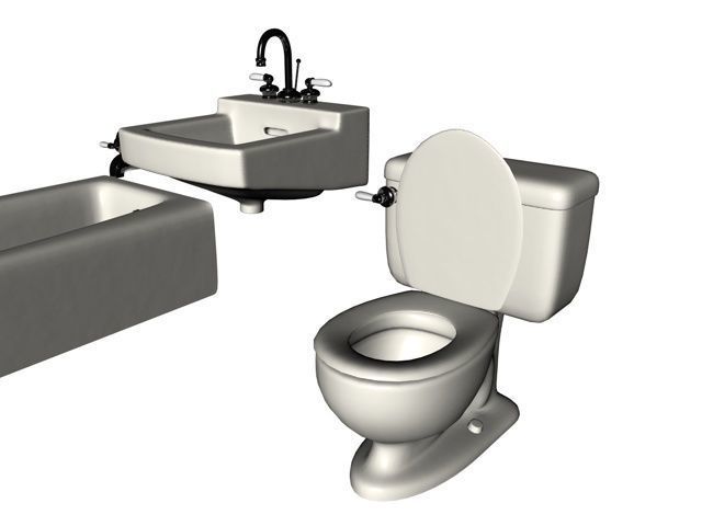 bathroom objects 3D model 3D model_6