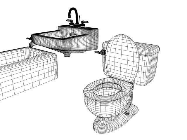bathroom objects 3D model 3D model_7