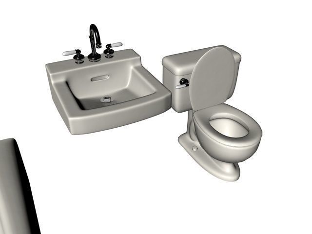 bathroom objects 3D model 3D model_4