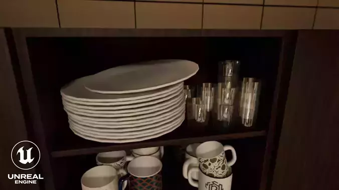 Dining Essentials Set Low-poly 3D model 4