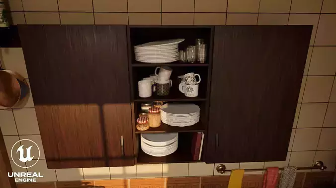 Dining Essentials Set Low-poly 3D model 7
