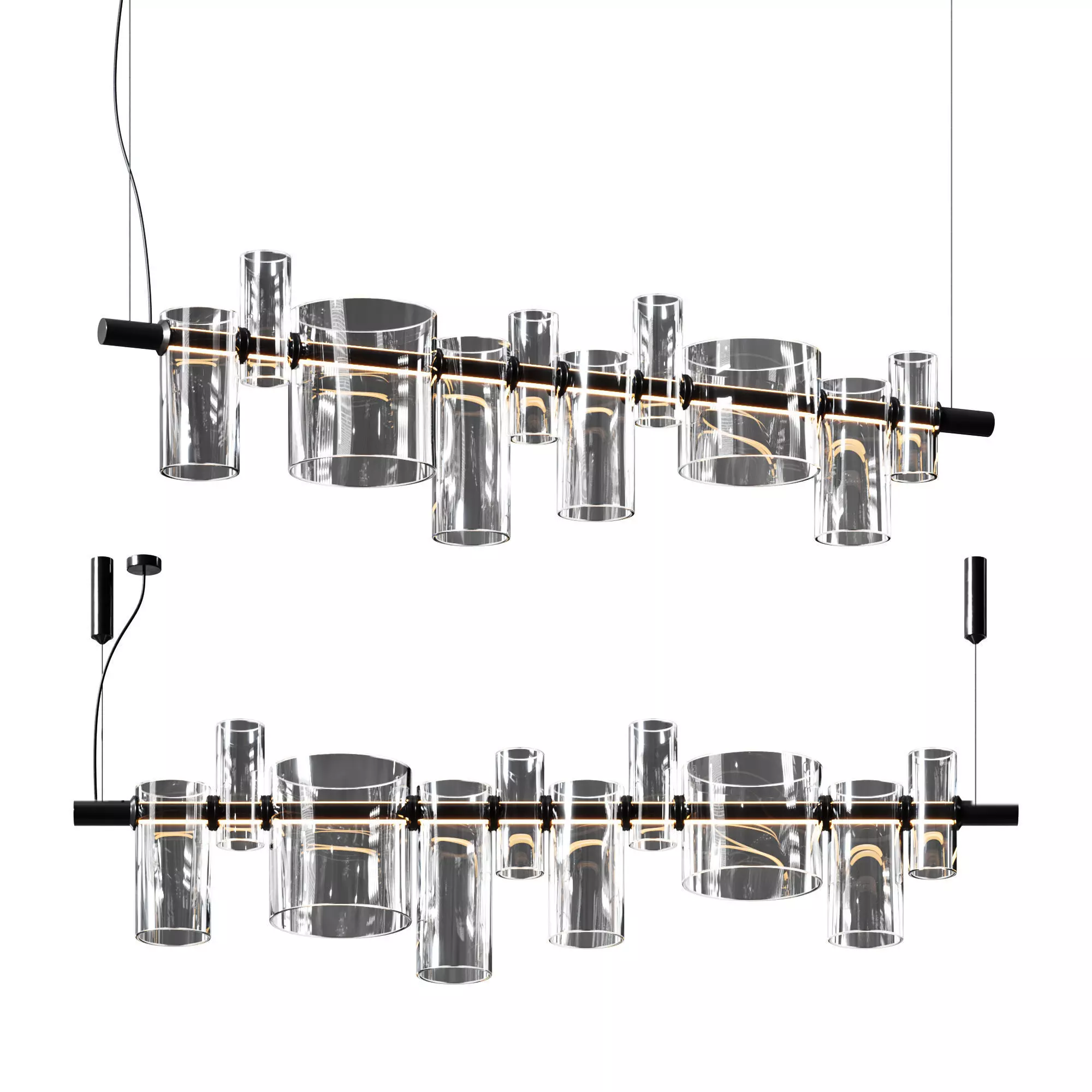 1494 Dancing Glass Sospensione by Oluce 3D model