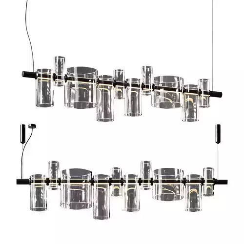 1494 Dancing Glass Sospensione by Oluce