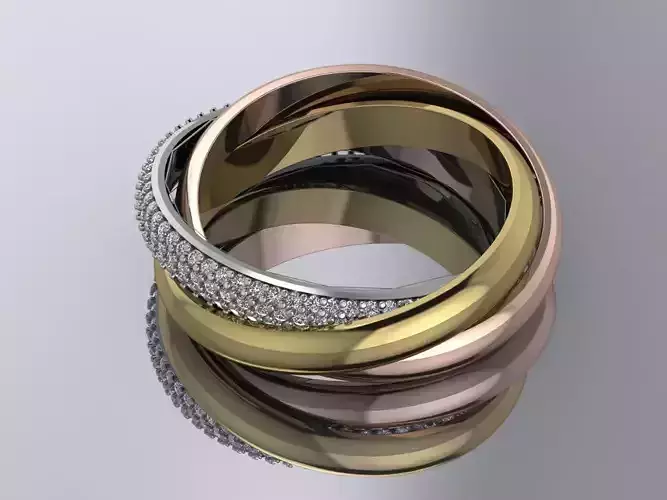 Trinity Ohrringe Ring Brand Jewelry Gold