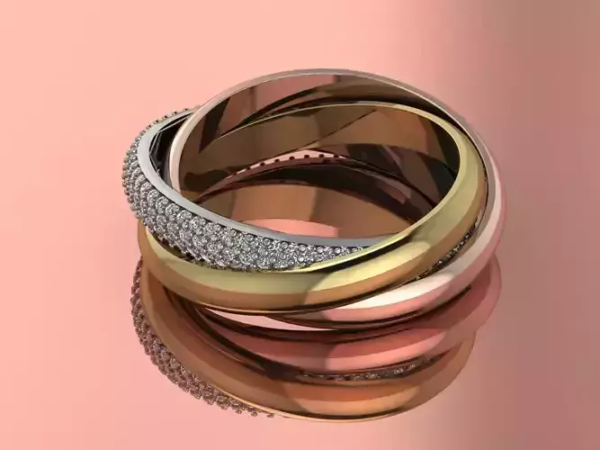 Trinity Ohrringe Ring Brand Jewelry Gold