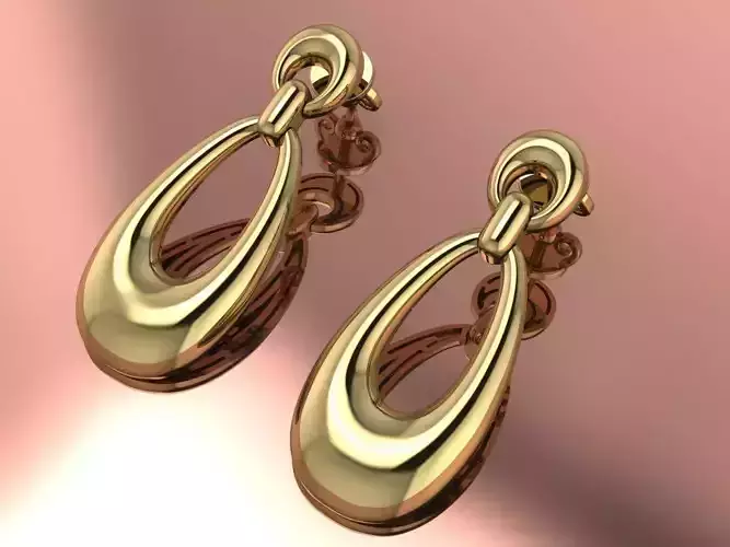 Elegant Earrings Jewelry Gold Brand
