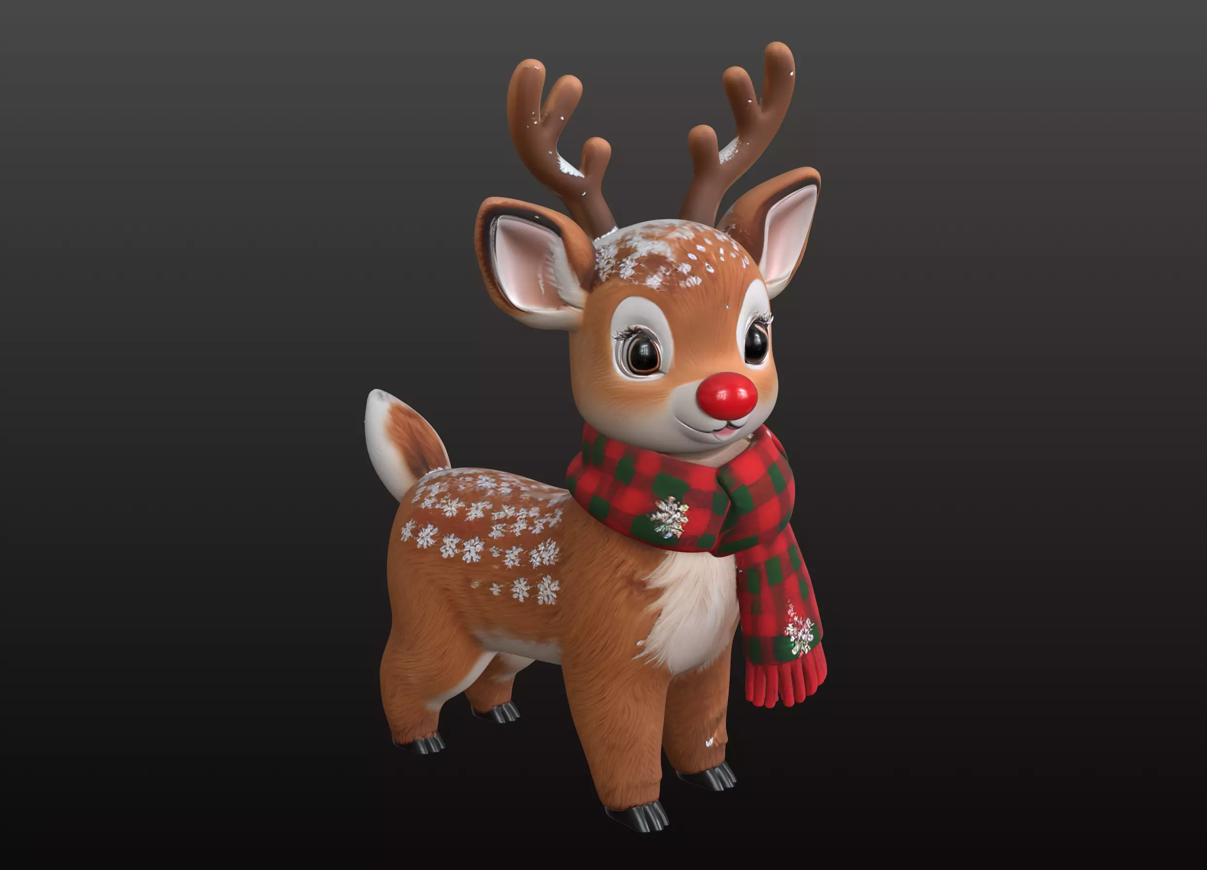Christmas Reindeer STL Cute Comic 3D print model