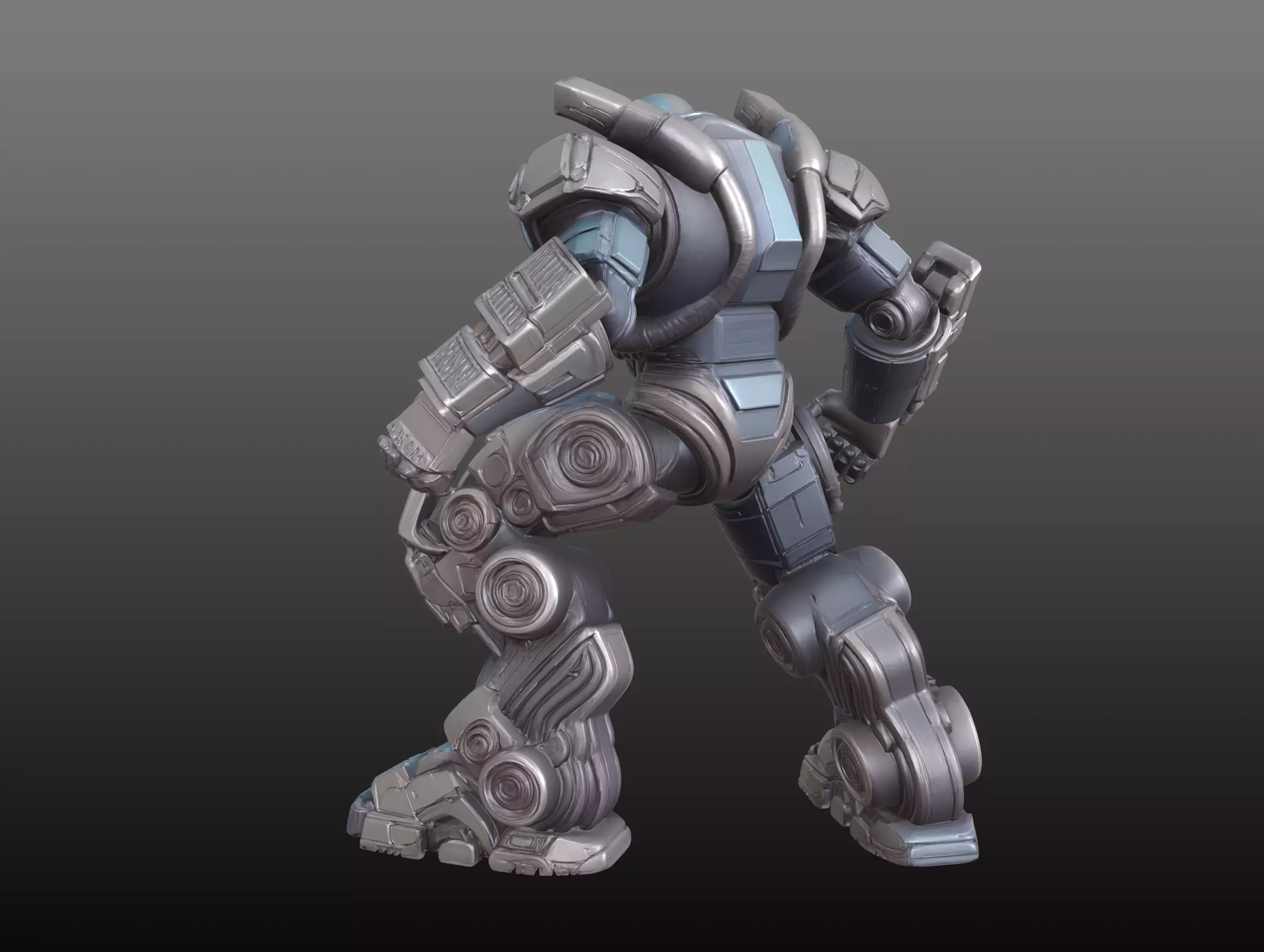 Power Robot STL Futuristic Heavy Armed Attack 3D print model