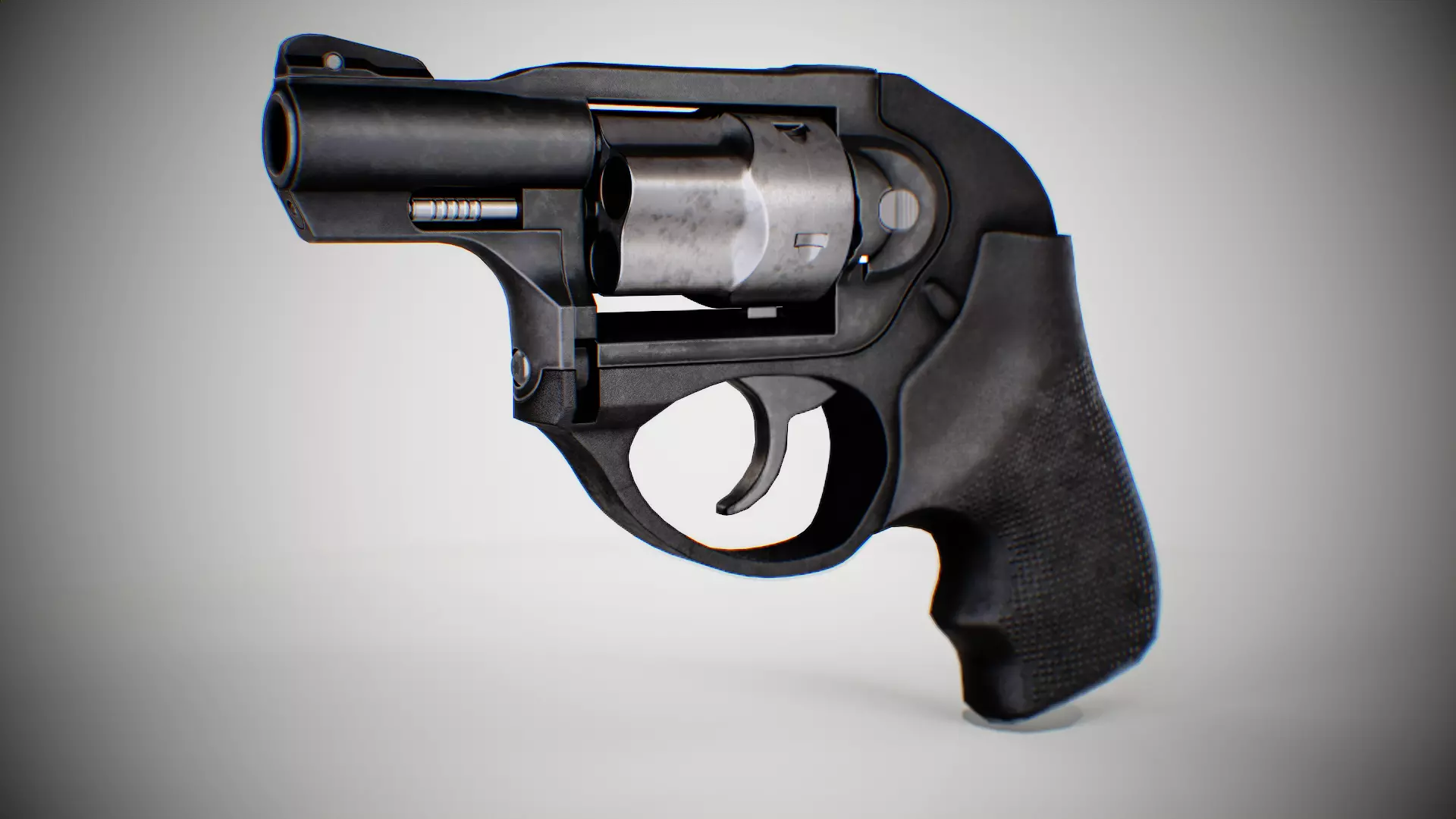 Revolver LCR Low-poly 3D model