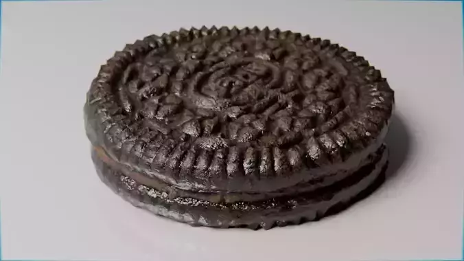 Oreo-Style Chocolate Sandwich Cookie 3D Model