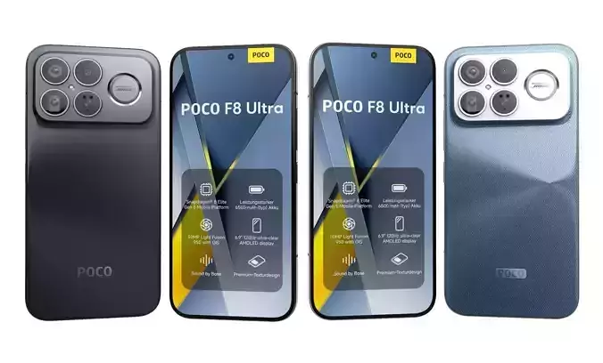 Xiaomi Poco F8 Ultra Black And Blue