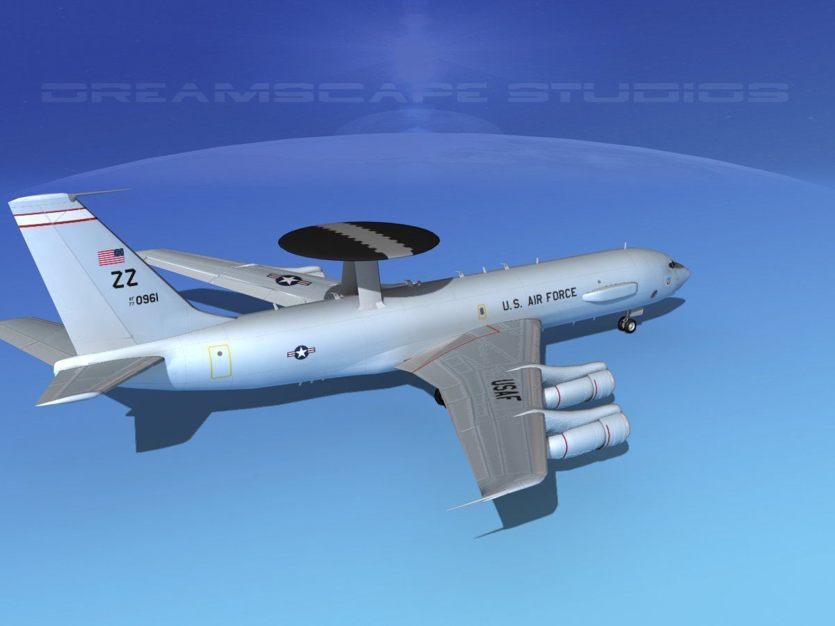 Boeing E-3C Sentry ZZ USAF 3D model_5