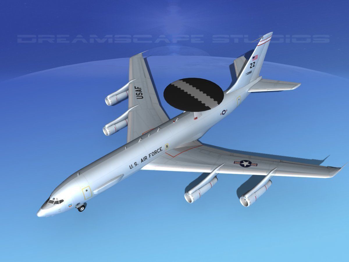 Boeing E-3C Sentry ZZ USAF 3D model_10