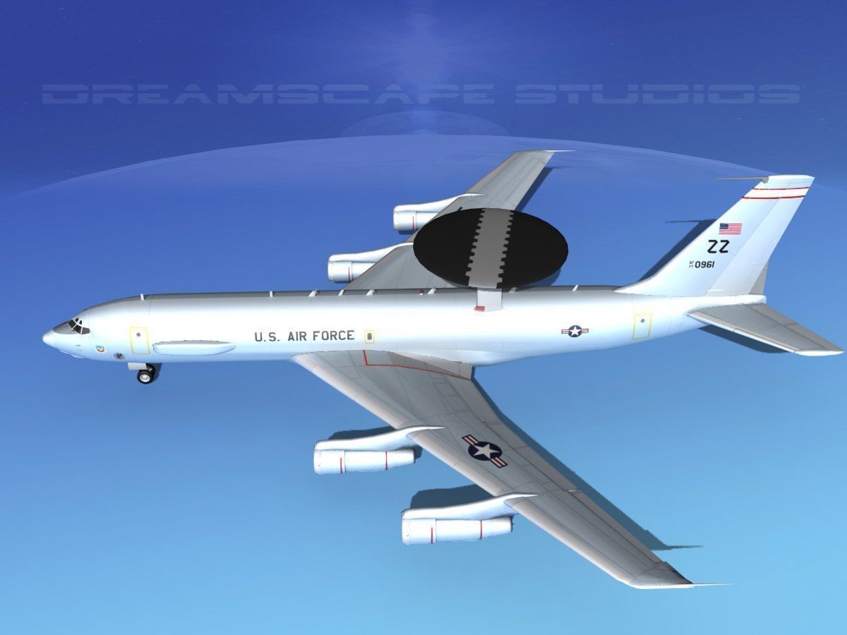 Boeing E-3C Sentry ZZ USAF 3D model_9