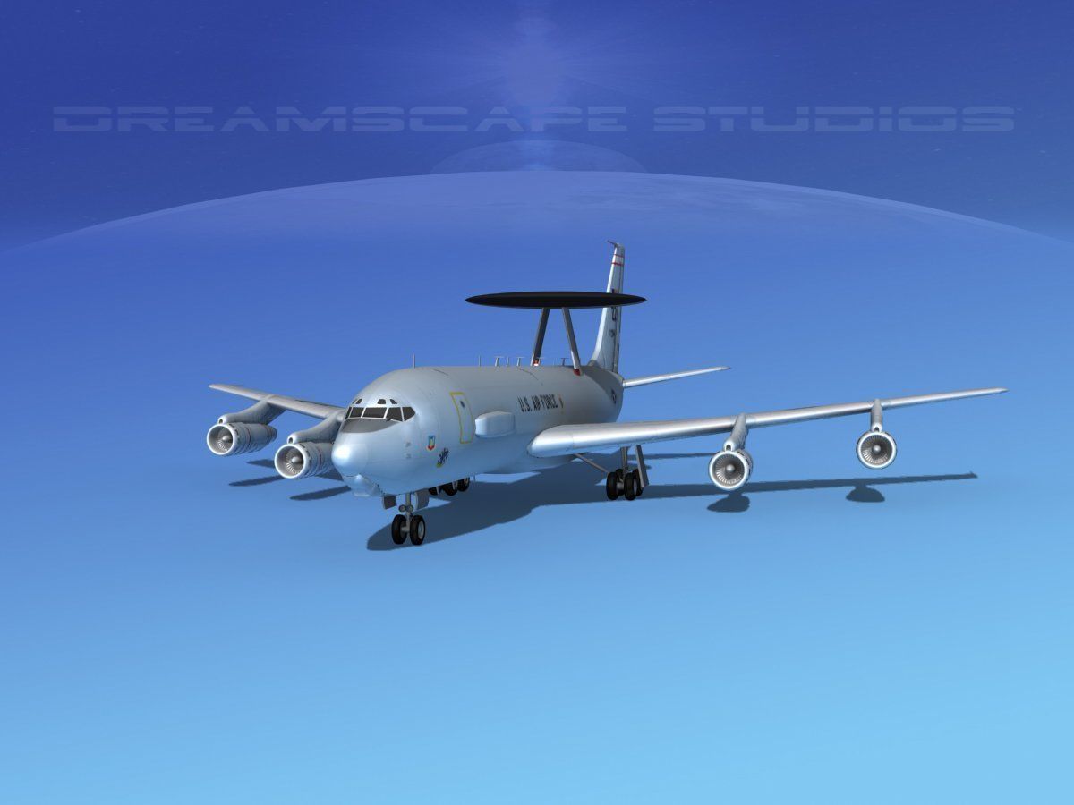 Boeing E-3C Sentry ZZ USAF 3D model_1
