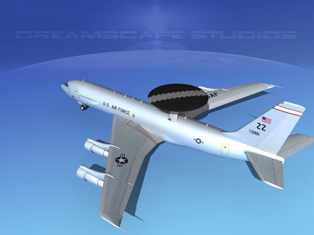 Boeing E-3C Sentry ZZ USAF 3D model_8