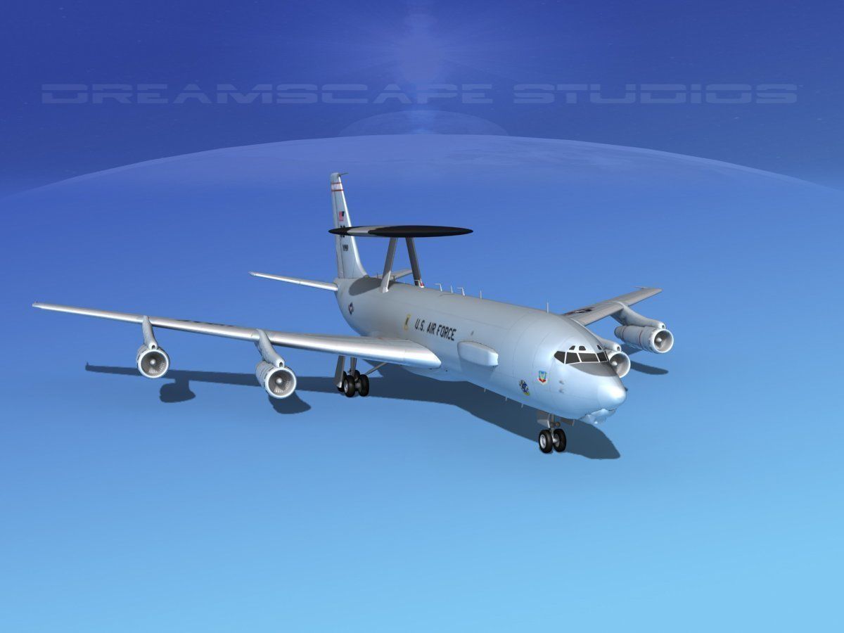 Boeing E-3C Sentry ZZ USAF 3D model_2