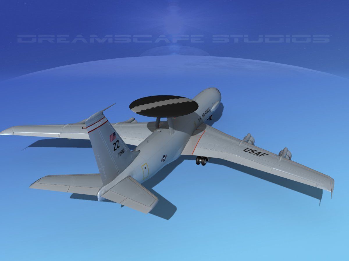Boeing E-3C Sentry ZZ USAF 3D model_6