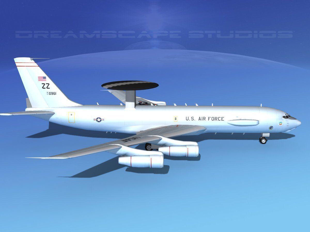 Boeing E-3C Sentry ZZ USAF 3D model_4