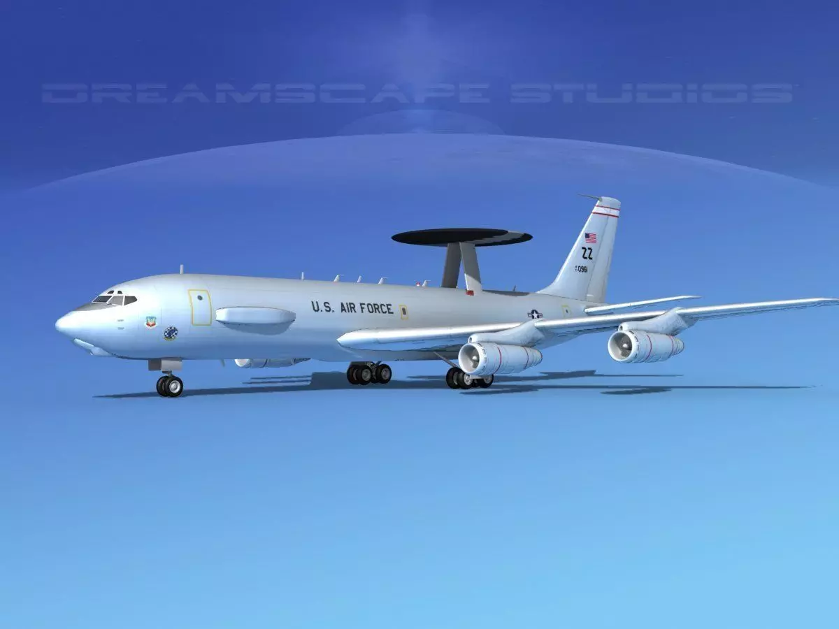Boeing E-3C Sentry ZZ USAF 3D model_0