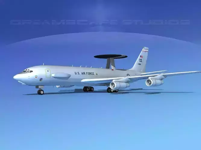 Boeing E-3C Sentry ZZ USAF 3D model