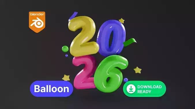 New Year 2026 Balloon
