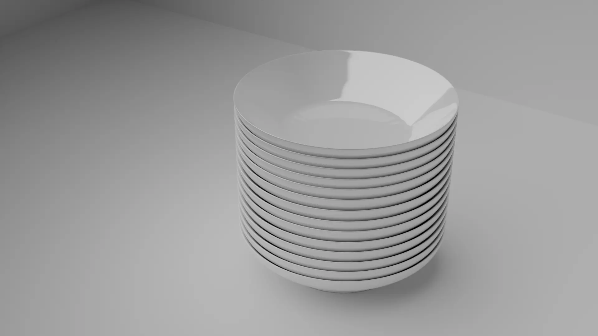 A set of plates 3D model