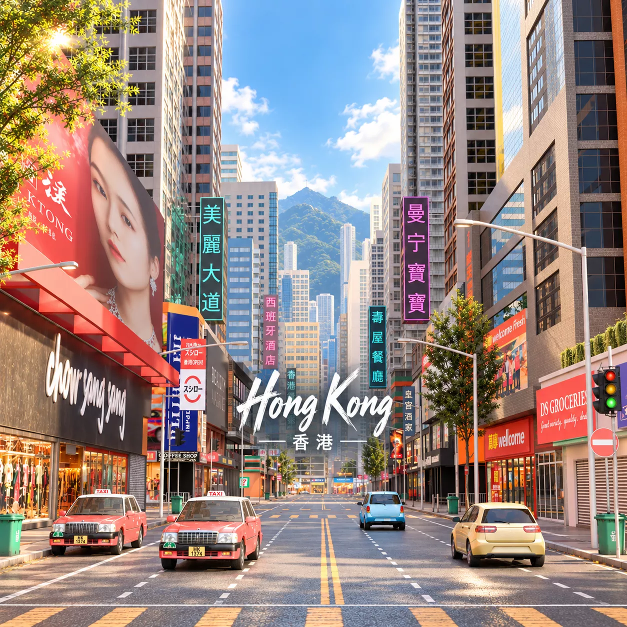 Hong Kong cityscape 3D model