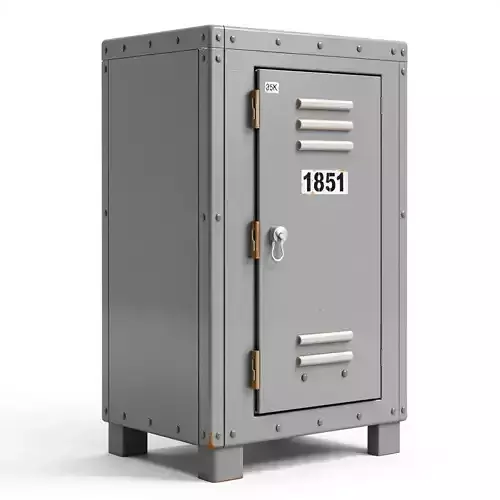 Industrial Metal Locker 3D Model