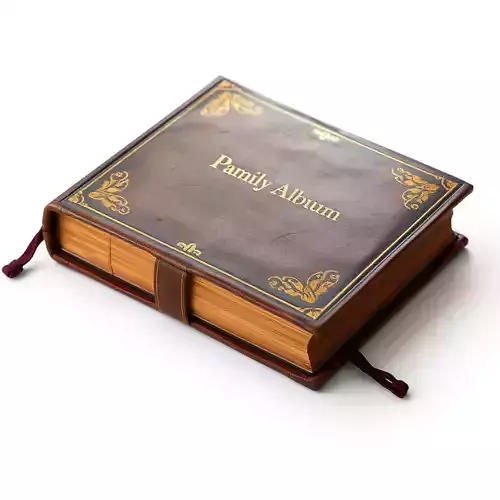 Vintage Leather Family Photo Album