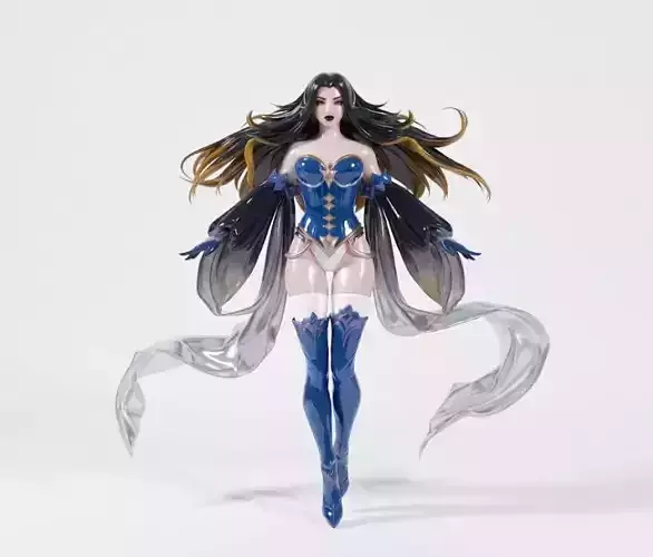 Royal Blue Enchantress -Dynamic Fantasy Character