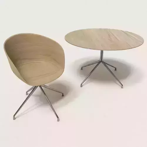 Chair and table from HAY 