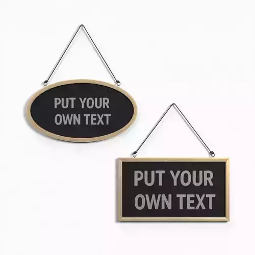 Display Sign - Artisan Wooden Wall Message Duo