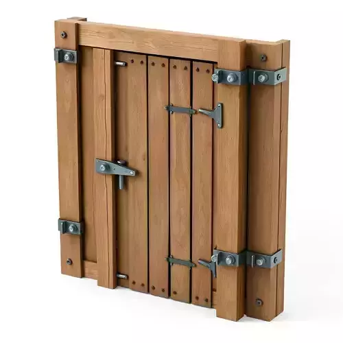 Rustic Wooden Garden Gate with Hardware