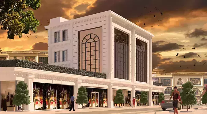 Office Building Exterior 3ds Max V-Ray Scene