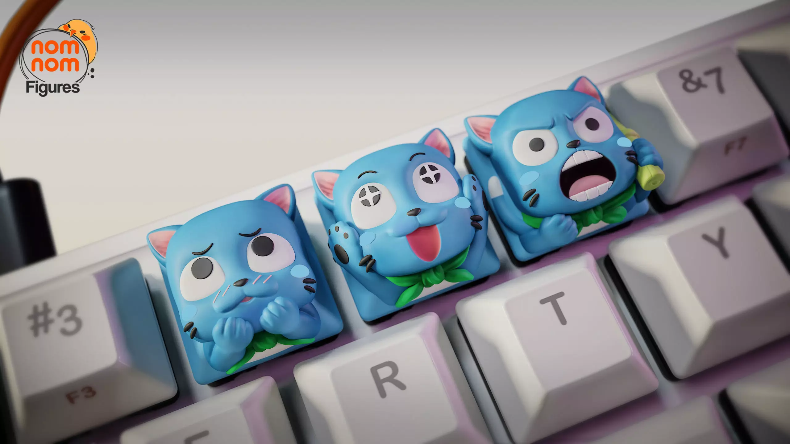 Happy - Fairy Tail - Keycaps 3D print model