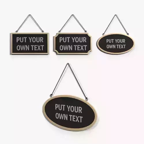 Display Sign - Deluxe Wooden Wall Message Trio