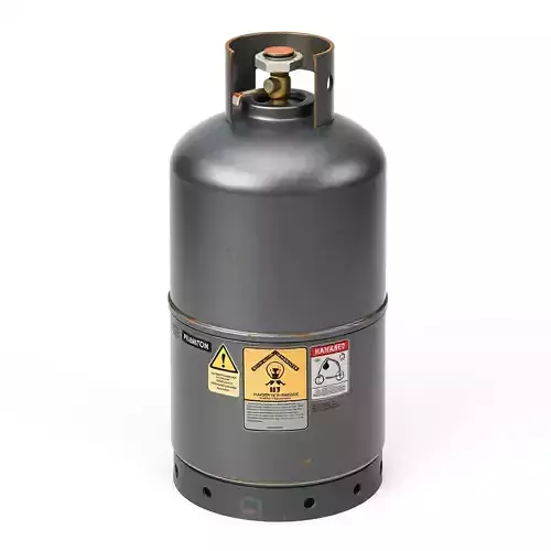 Weathered Industrial Gas Cylinder