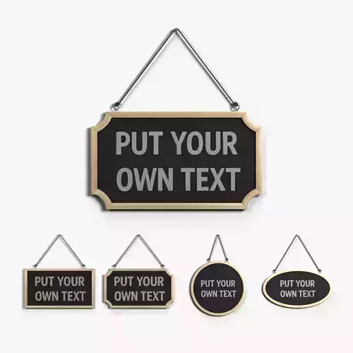 Display Sign Collection - Complete Wooden Wall Message Board Set