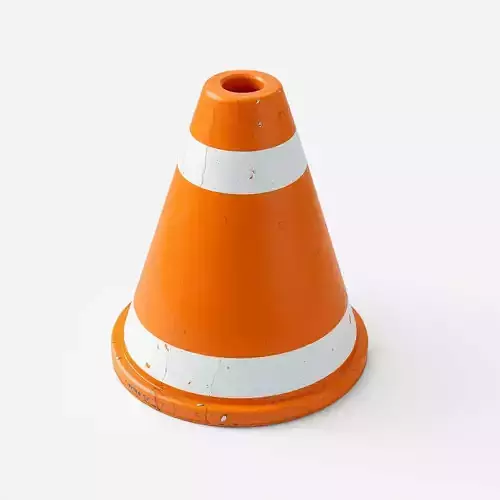 Realistic Worn Traffic Cone