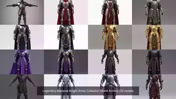 Legendary Medieval Knight Armor Collection Grand Armory