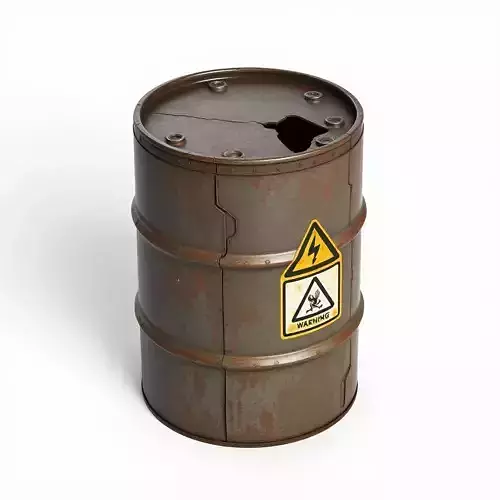 Rusty Damaged Industrial Barrel Prop