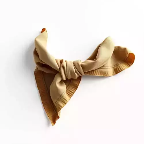 Knitted Fabric Scarf Knot