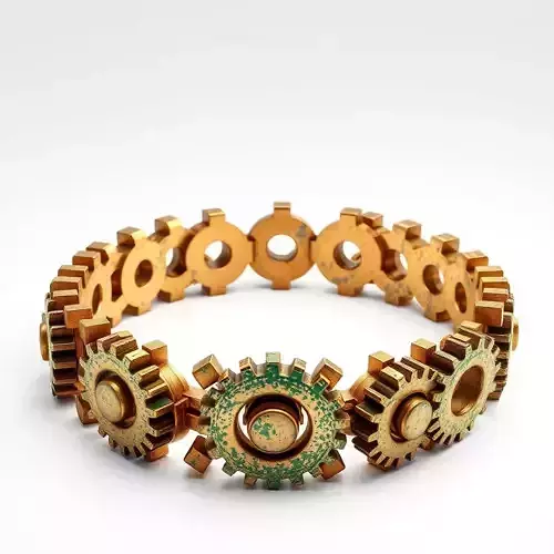 Aged Golden Gear Chain Ring