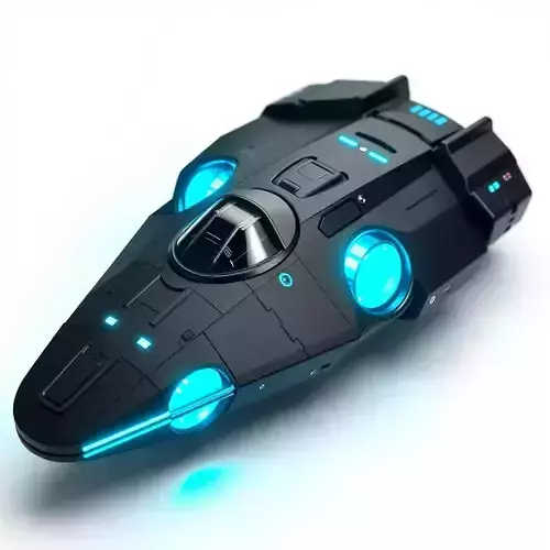SciFi Futuristic Space Fighter Model