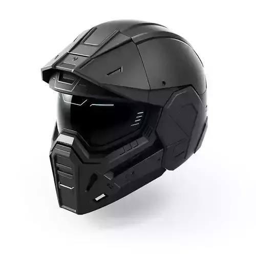 Advanced SciFi Combat Helmet