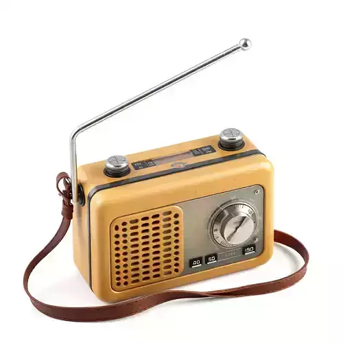 Retro Portable Radio 3D Model