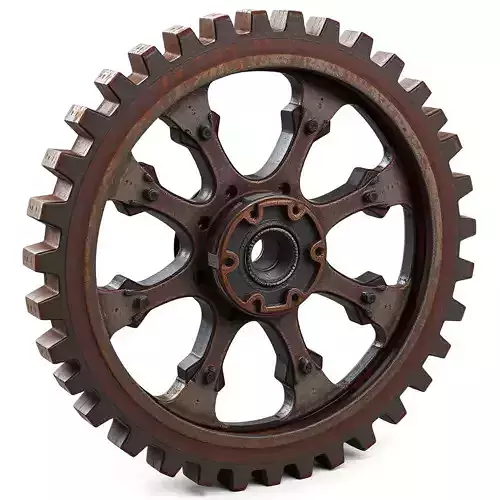 Rusty Industrial Gear Wheel